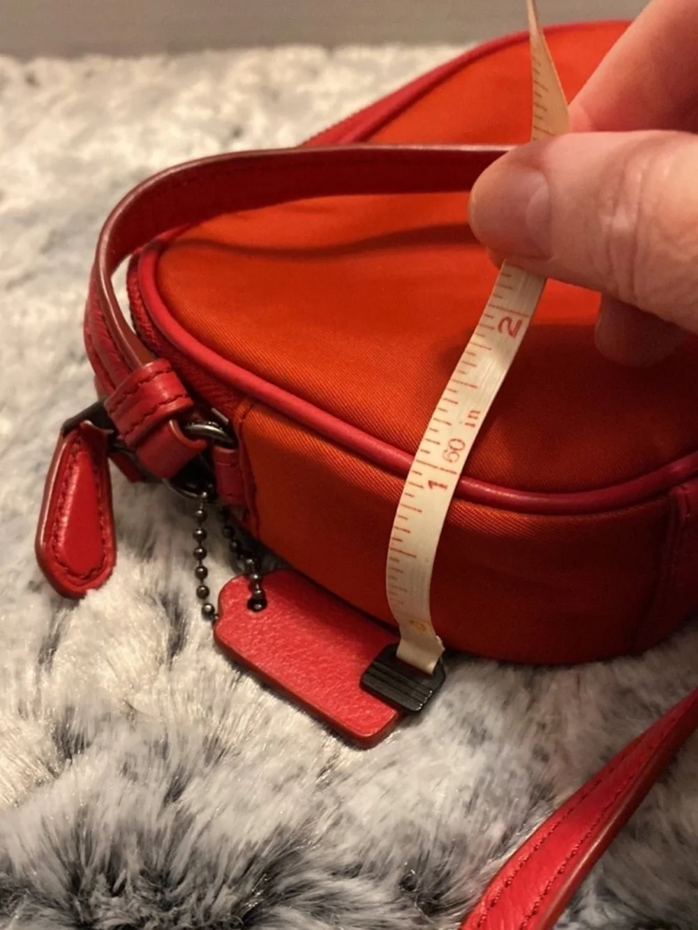 Coach Material 2 Zipper Crossbody Red Gunmetal Detail New With Tag!♥️♥️♥️